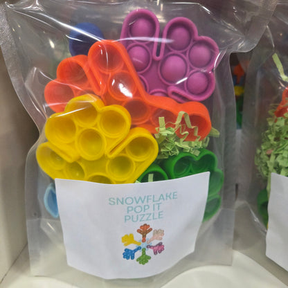 Snowflake Pop it Puzzle Pack 1