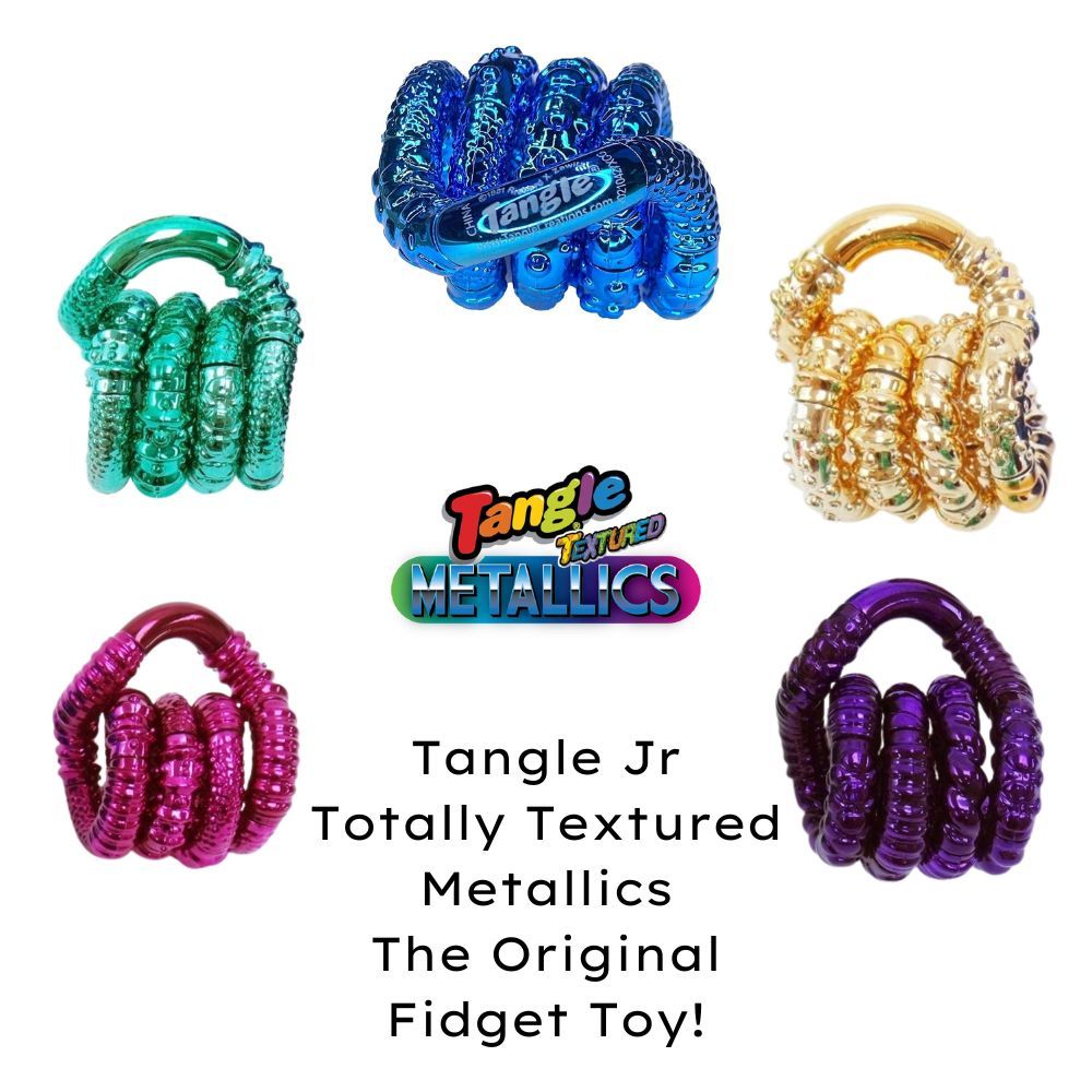 Tangle Jnr Fidget metallic Textured