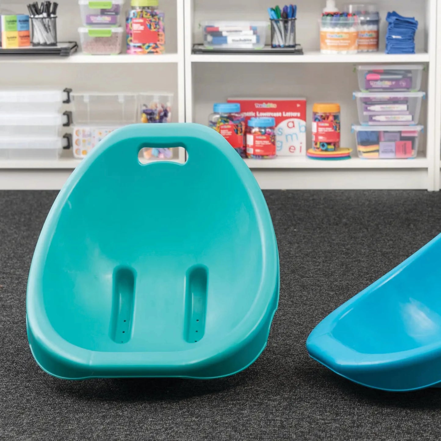 School Floor Chairs Scoop Rocker Large Green