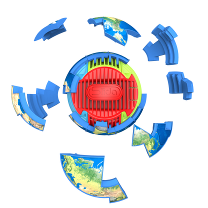 Slida Snap and wrap 3d interlocking fidget puzzle showing pieces