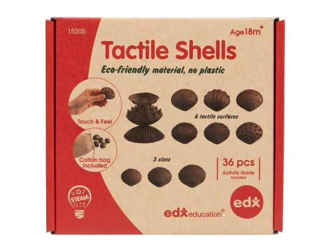 Eco Friendly tactile Shells 36pieces