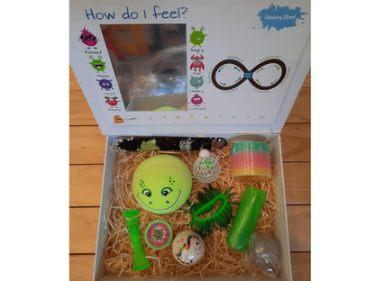 Skeeta sensory box with Dinosaur