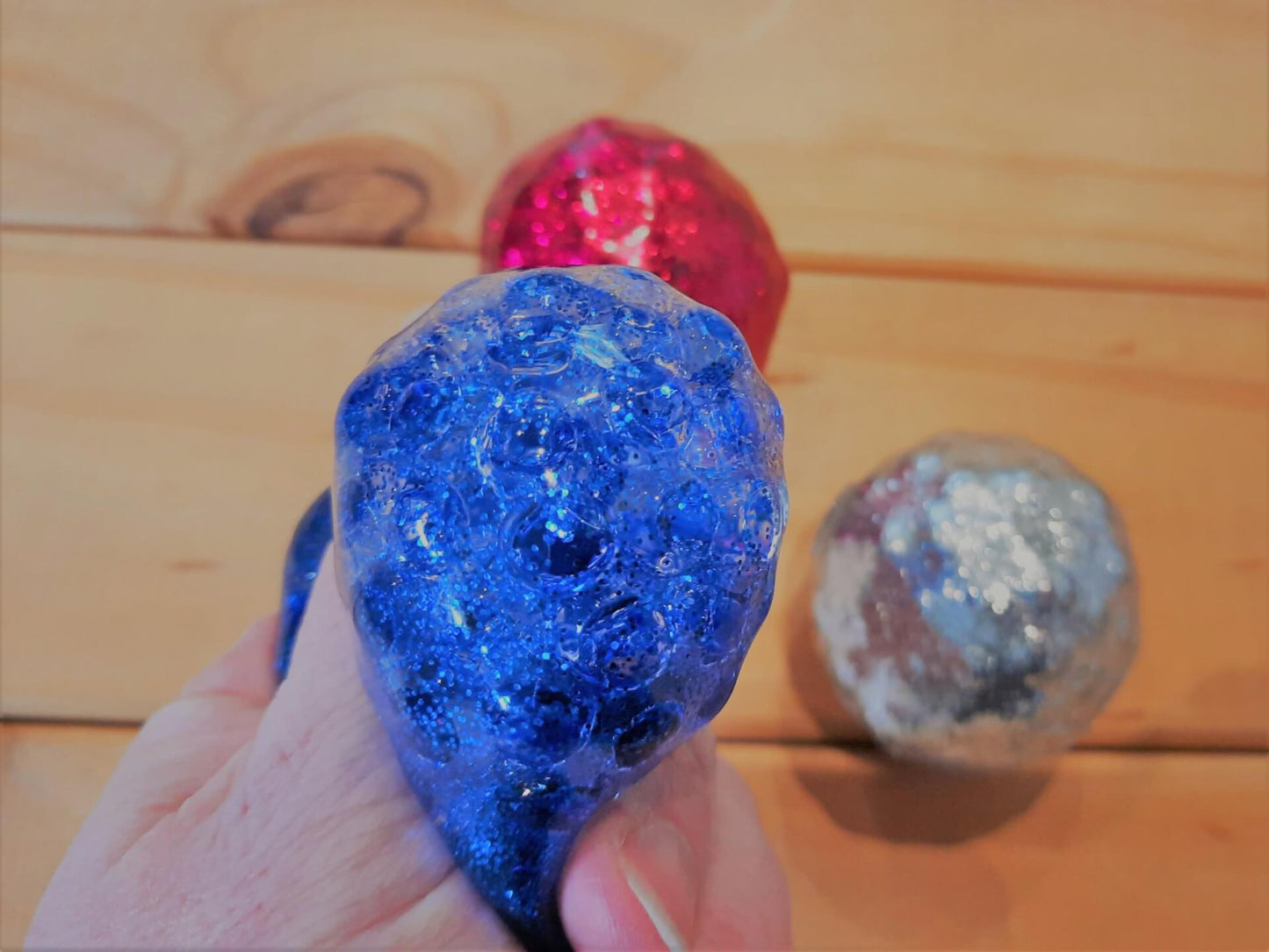 Glitter Water Orbs Ball blue2