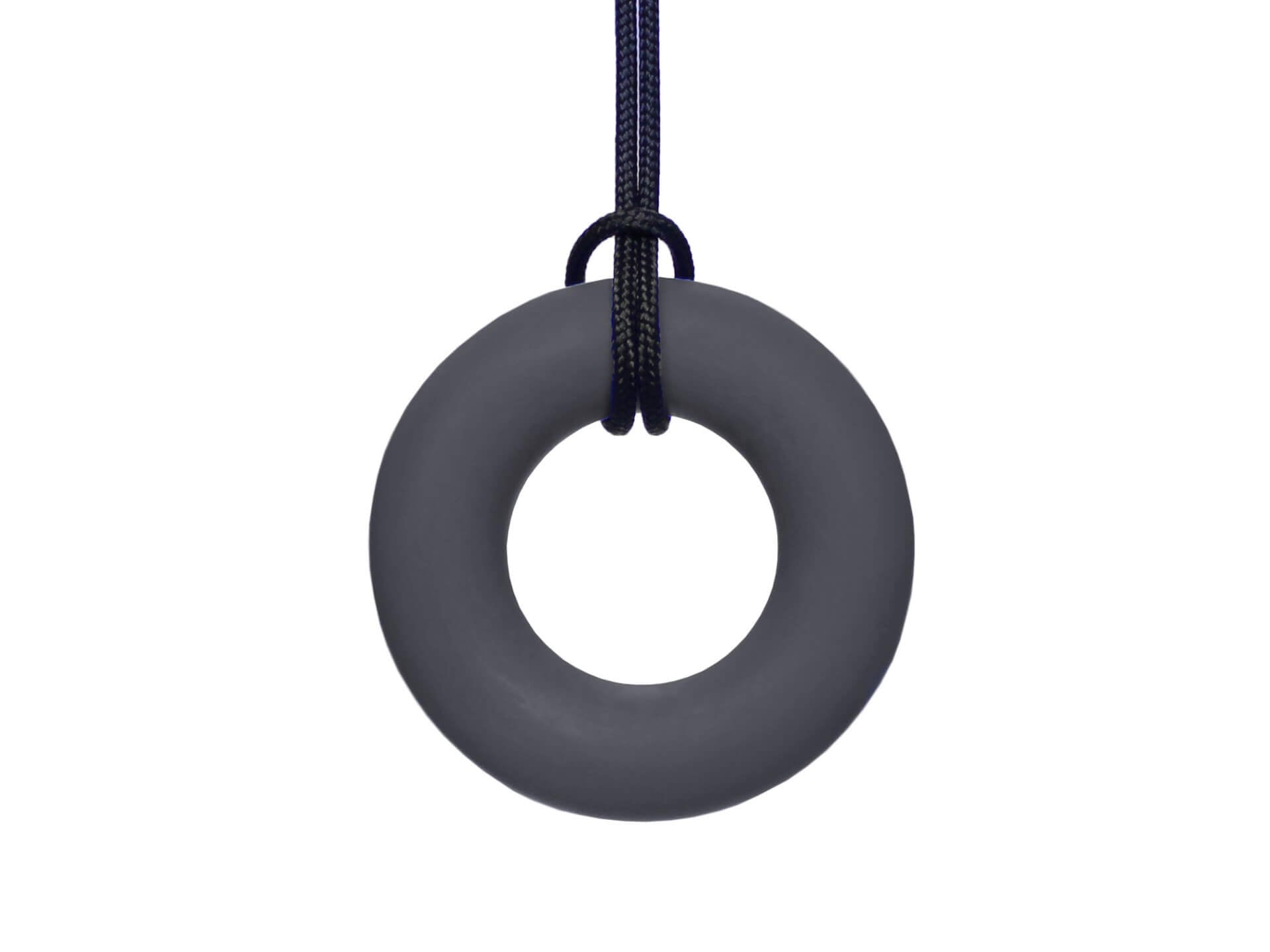 Ark chewable ring necklace dark grey