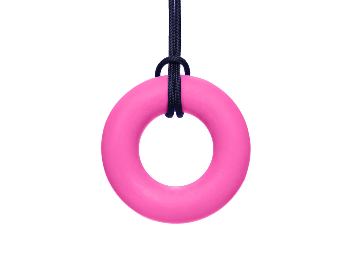 Arks Chewable Ring Necklace Hot Pink