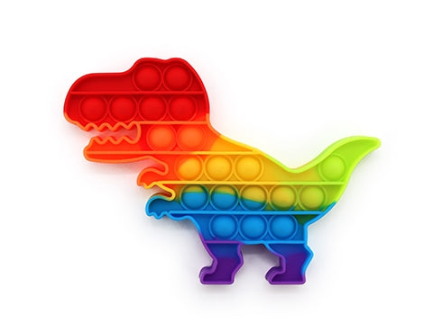 push and pop rainbow dinosaur