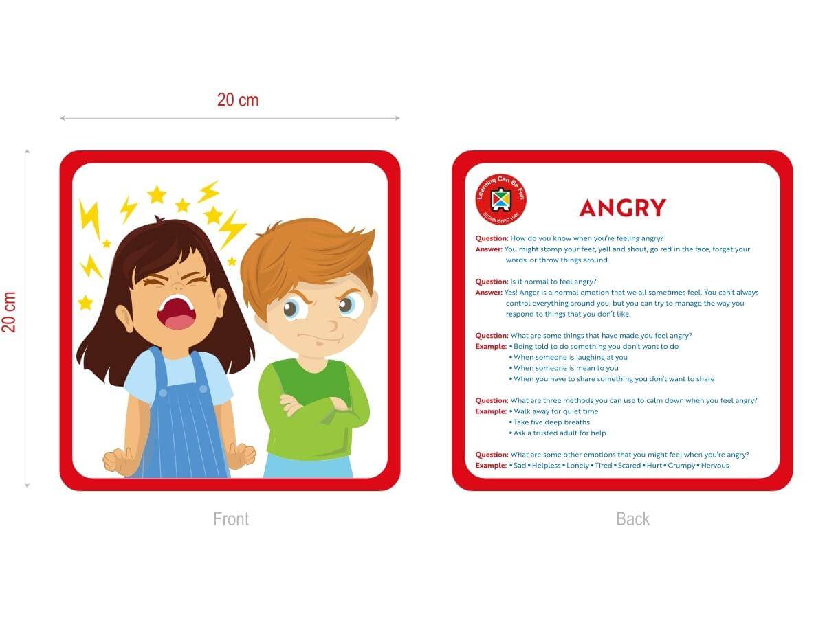 Wipe clean emotions cards set of 10
