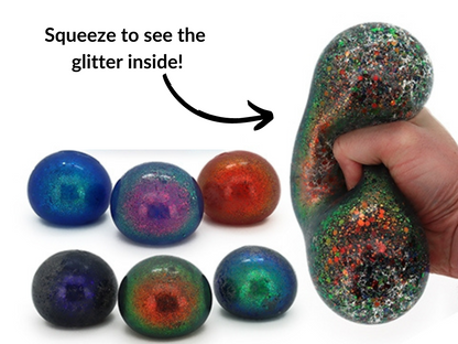 Galaxy Squeeze ball with glitter inside