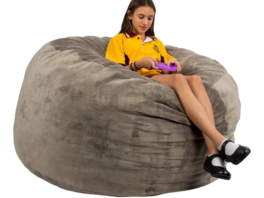 Girl sitting on calming cloud chair