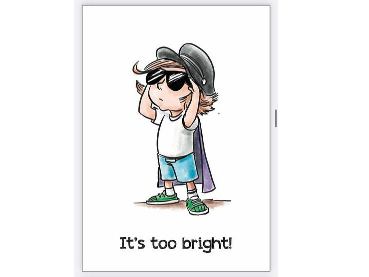 Its too bright card