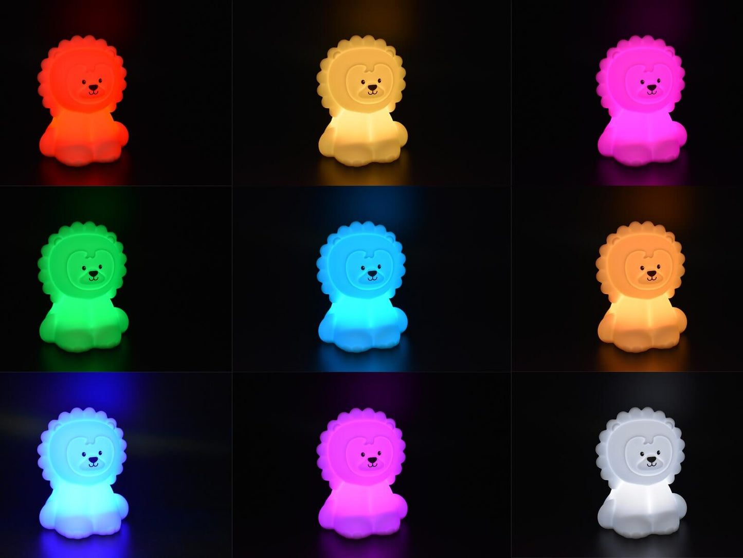 JL328 Rory the lion Nightlight colours