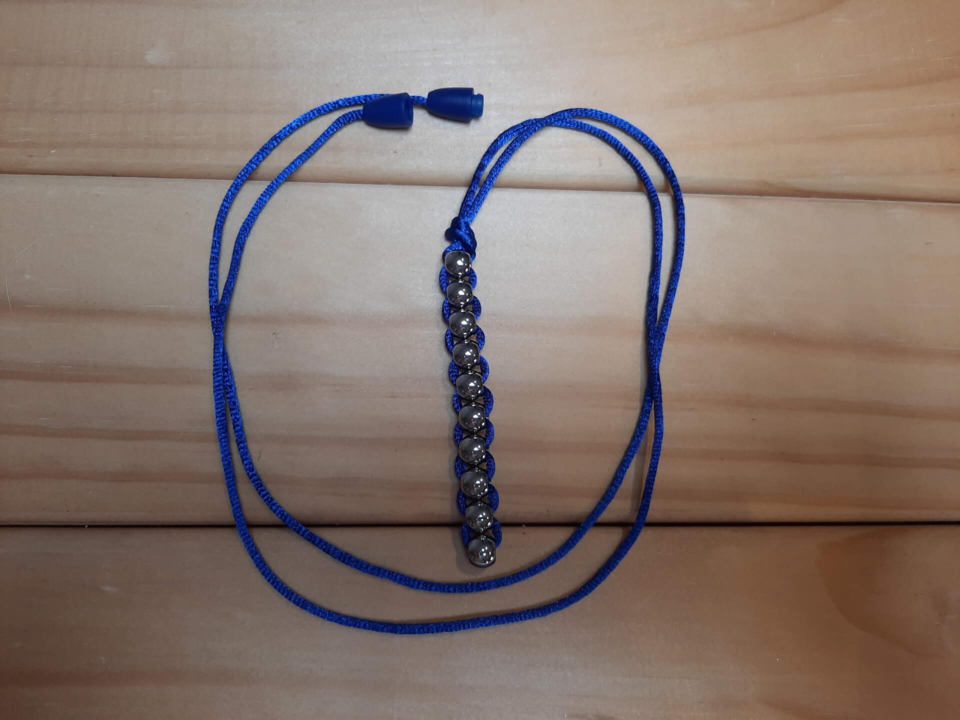 Kaikocaterpillar necklace blue