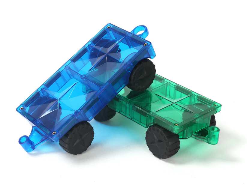 Magnetic Tiles Car set blue and green