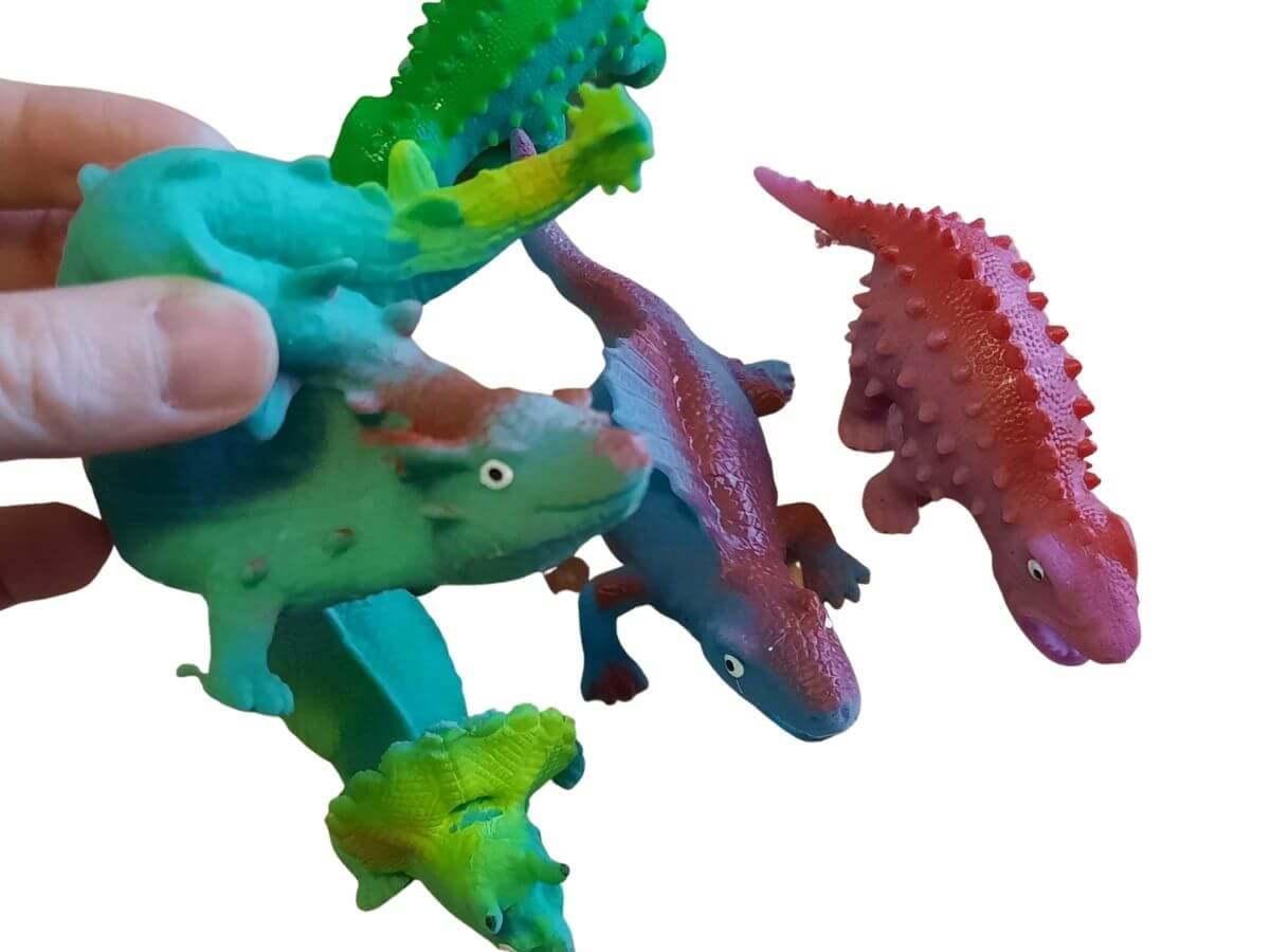 Mouldable Squeeze and stretch dinosaur twisted