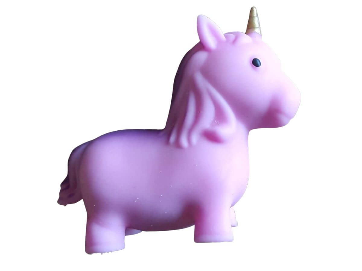 Mouldable squeeze and stretch unicorn pink