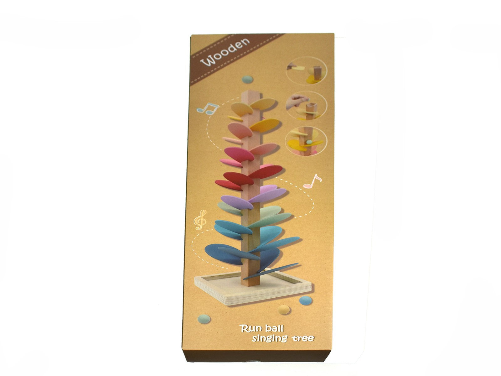 Calm and Breezy Wooden Marble Tree in box