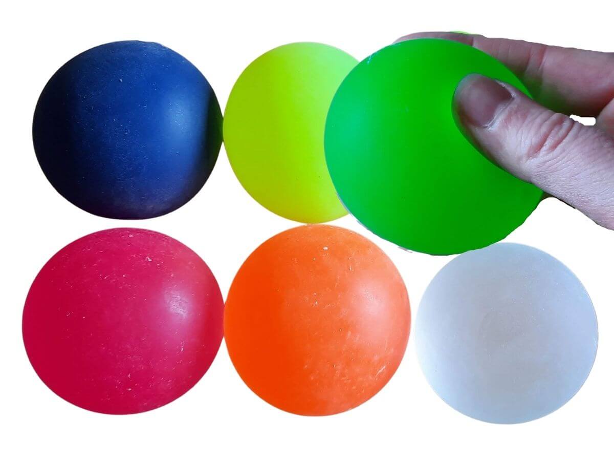 Neon Gel Squish Balls Group