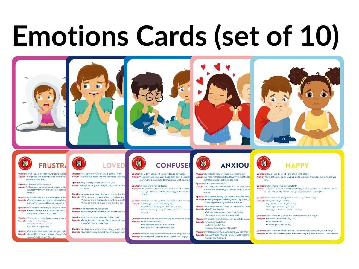 Wipe clean emotions cards main image