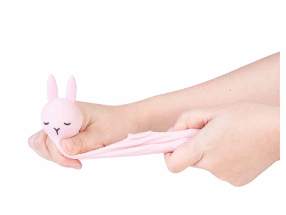 Pullie Pal Bunny stretched pink