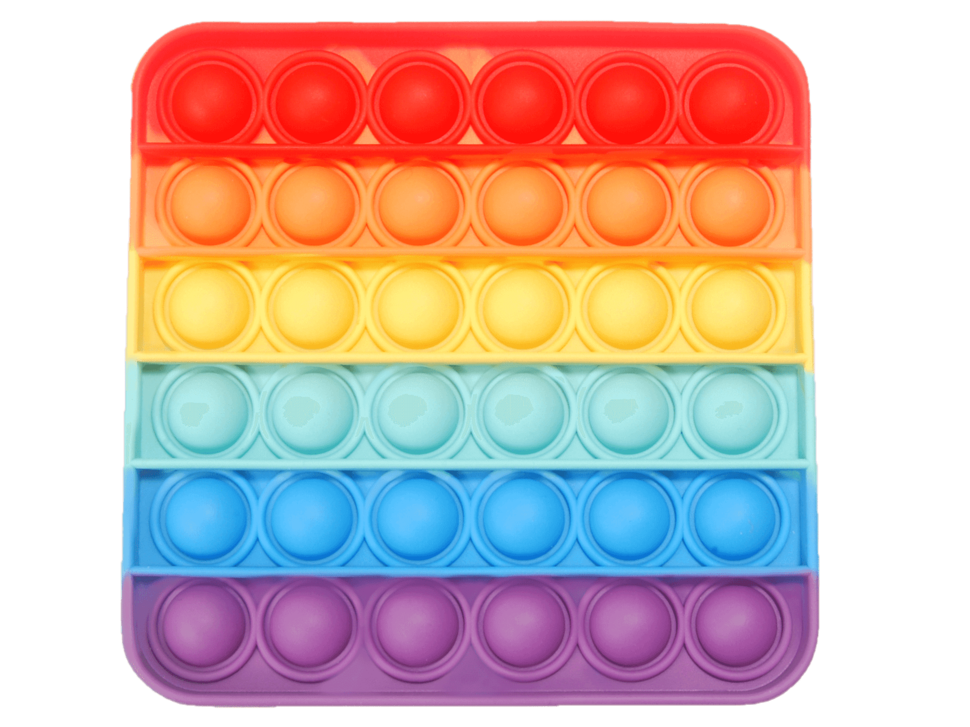 Juguete Pop It Arcoíris De Silicona | Fidget Sensorial Para Aliviar El Estrés En Niños Y Adultos | Portátil Y Reutilizable