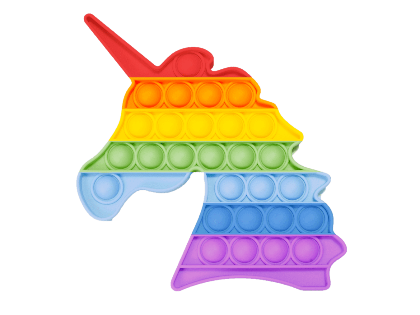 Push and pop unicorn rainbow