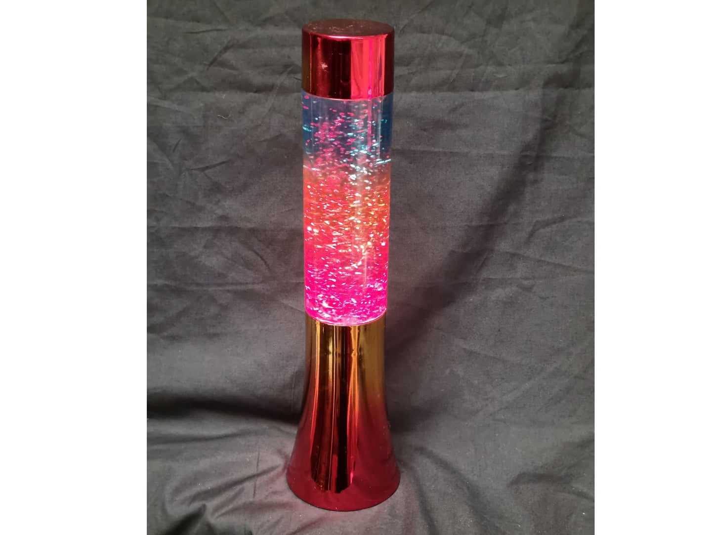 Sensory Sensations Glitter Rainbow lamp red