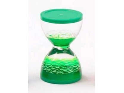 Small hourglass liquid timer green