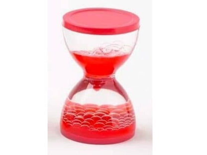 Small hourglass liquid timer red