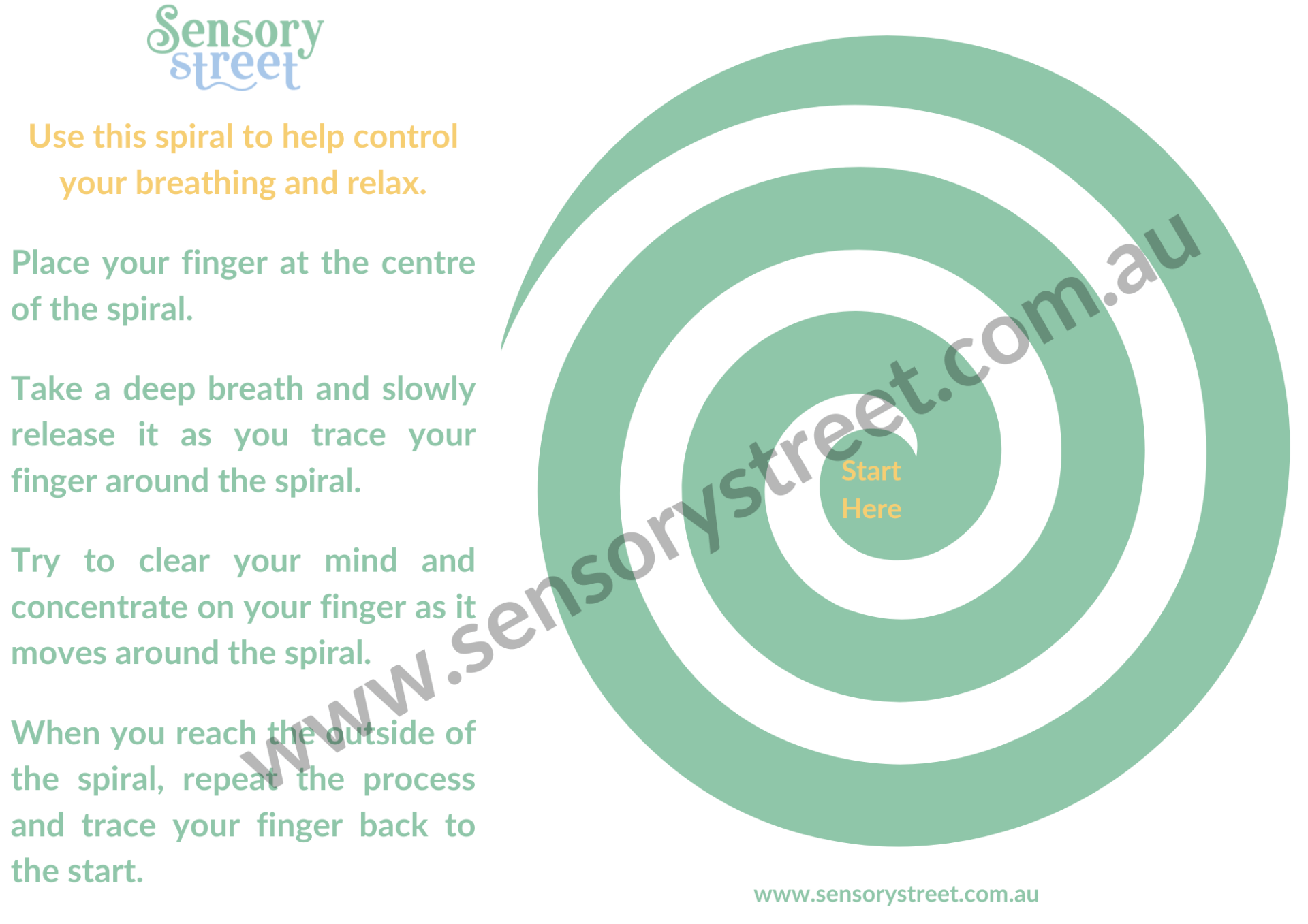 Spiral slow breathing poster