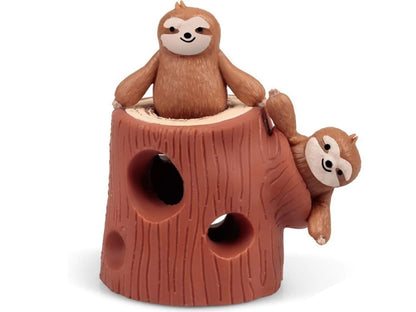 Stretchy Sloth in tree stump fidget