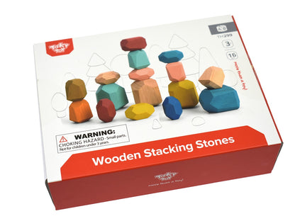 Tooky Toy Wooden Stacking Stones Various Sizes