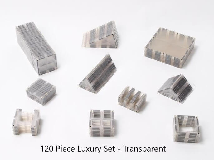 Trans magnetic tiles pieces