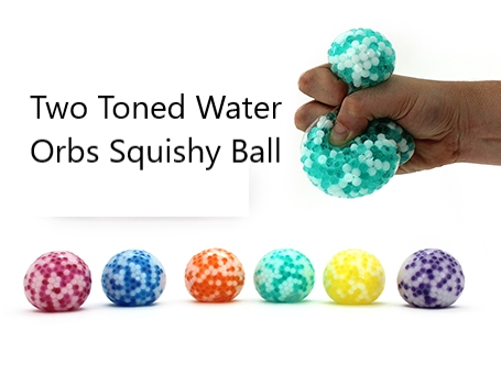 Two toned water orbs squishy ball colours