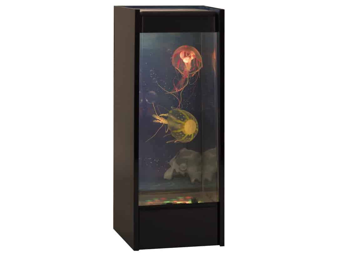 Jellyfish mood lamp with ocean background