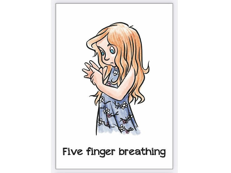 five finger breathing card
