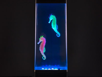 Jellyfish mood lamp with seahorses