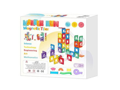 Marble run magnetic tiles in box
